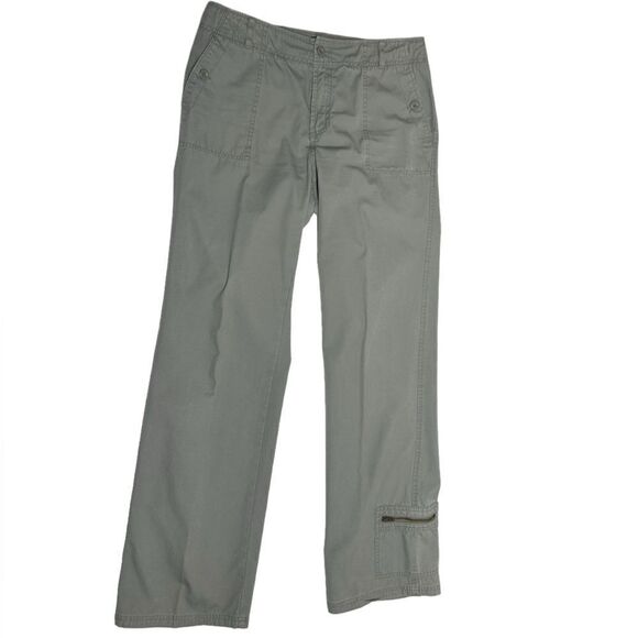Eddie Bauer Gray High Waisted Straight Leg Cargo Style Pants Grey Loose Fit - Picture 1 of 12